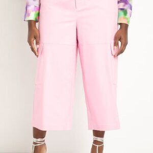 Plus Size Eloquii Pink Cargo Pants Cotton Blend